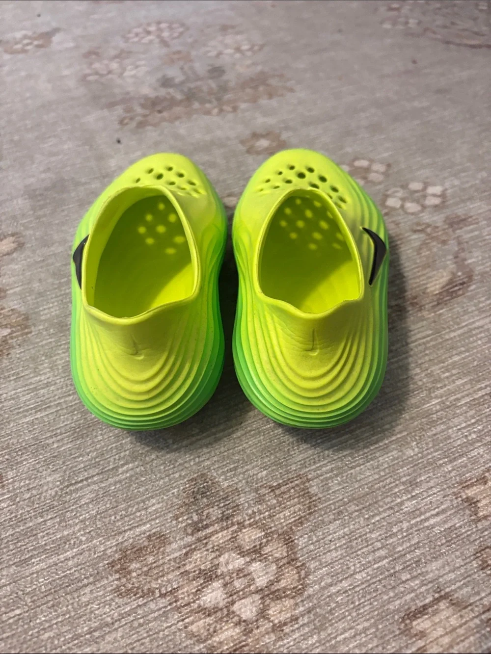 Nike Kids Neon Yellow-Green Slip-Ons